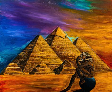 Original Pharaoh Pyramid Impresión de arte metafísico de - Etsy España