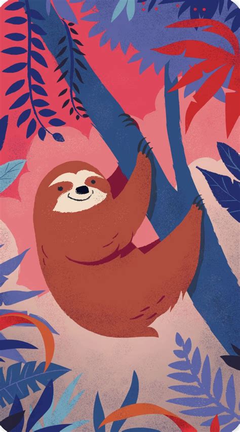 Pin by Sophia Ahmed on no。1 | Sloth art, Cute sloth, Free art