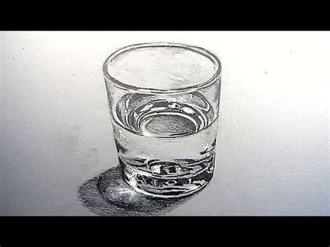 Glass Of Water Drawing Step By Step