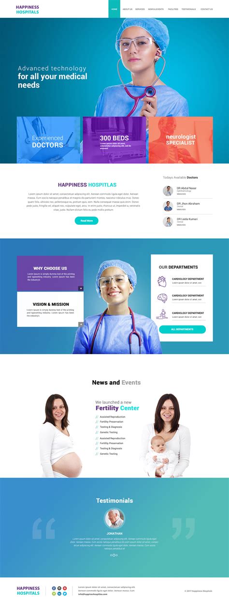 Hospital Website on Behance