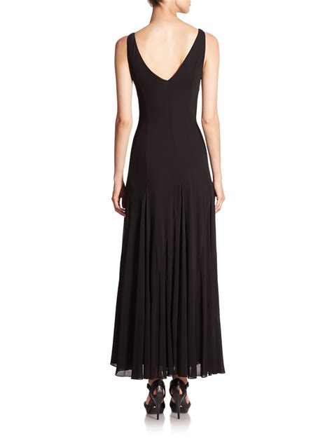 Lyst - Polo ralph lauren Jersey V-neck Maxi Dress in Black