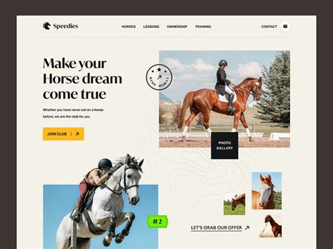 Horse Riding Club website by Farzan Faruk for Rylic Studio on Dribbble