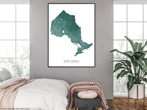 Ontario Map Art Print - Map of Ontario Canada Wall Decor Poster — Maps As Art