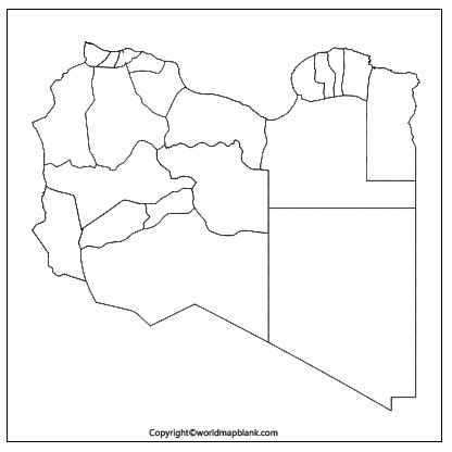 Printable Blank Map of Libya – Outline, Transparent, PNG map - Printable World Maps