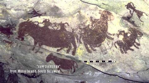 Cave paintings from Sulawesi | Cave paintings, Sulawesi, Painting