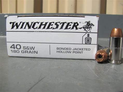 500 round case - 40 SW cal 180 grain Bonded Hollow point Winchester ...