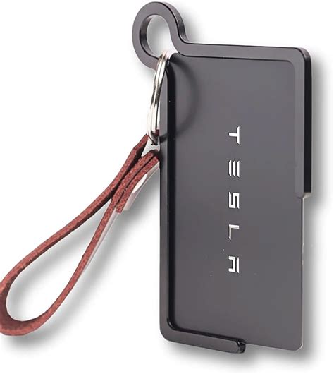 Magal Key Card Holder for Tesla Model 3, Model Y with Keychain, Leather Lanyard and HPE ...