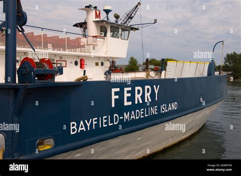 The Bayfield Madeline Island Ferry Company on the Lake Superior ...