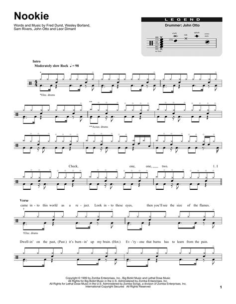 Limp Bizkit - Nookie sheet music