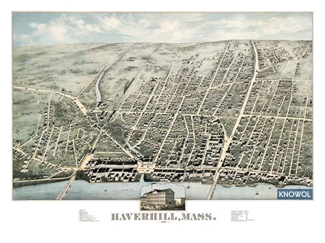 Beautifully restored map of Haverhill, MA from 1876 - KNOWOL