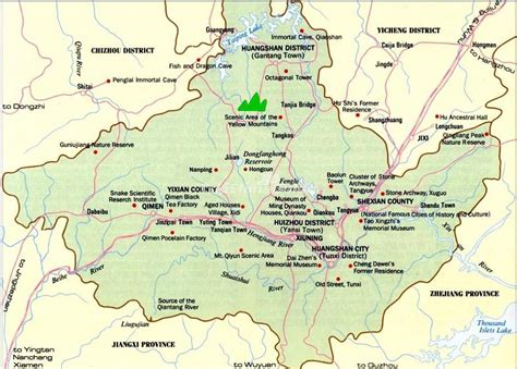 Map of Huangshan City - Maps of Huangshan