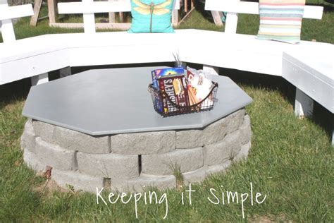 Backyard Ideas- DIY Fire Pit Cover - Keeping it Simple