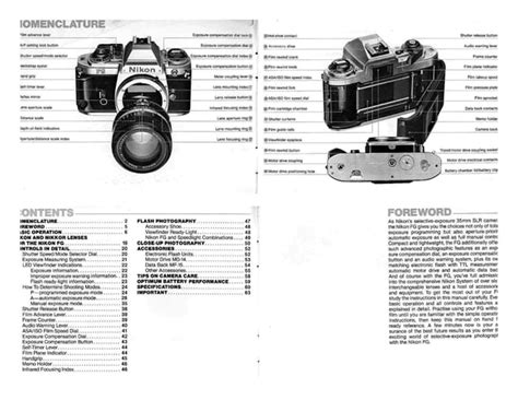 Nikon FG manual