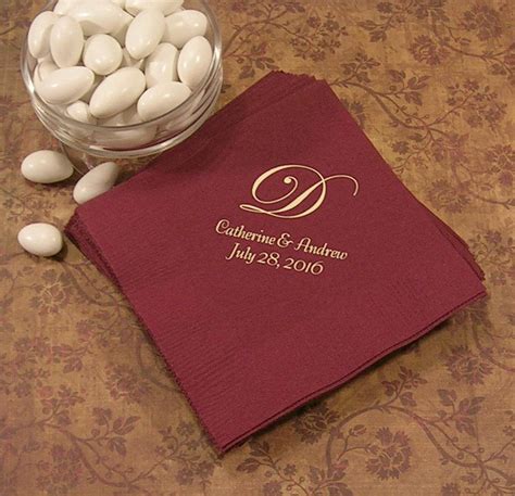 Monogram Napkins Wedding Napkins Personalized Personalized Cocktail Napkins Wedding Napkins ...