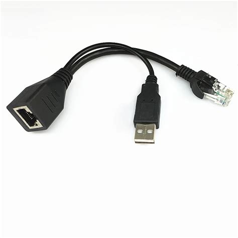 USB Male POE Adapter Tape screened POE switch Cable, POE Splitter Injector Power supply 9 48v ...