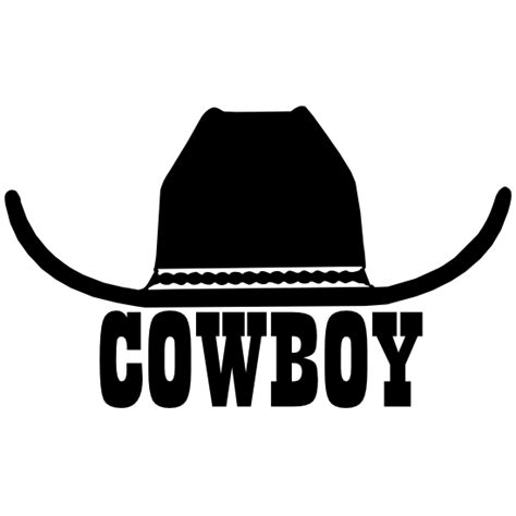 Cowboy Hat With Word Cowboy Sticker