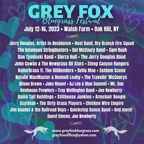 Grey Fox Bluegrass Festival 2023 Tickets - Oak Hill, NY | Bandsintown