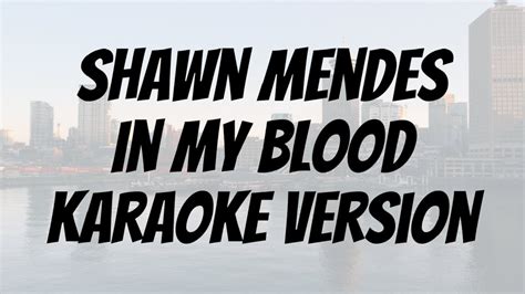 Shawn Mendes - In My Blood karaoke version - YouTube