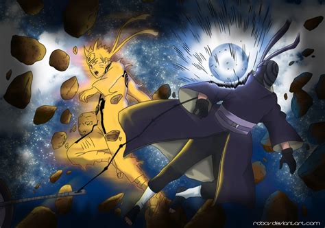 Naruto 596:Tobi vs Naruto by RobCV on DeviantArt