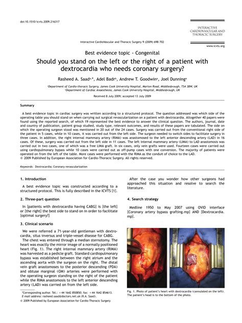 (PDF) Should you stand on the left or the right of a patient with dextrocardia who needs ...