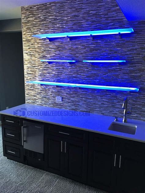 Lighted Back Bar Shelves, Great for Home Bars, Restaurants & Bars! | Bars for home, Bar shelves ...