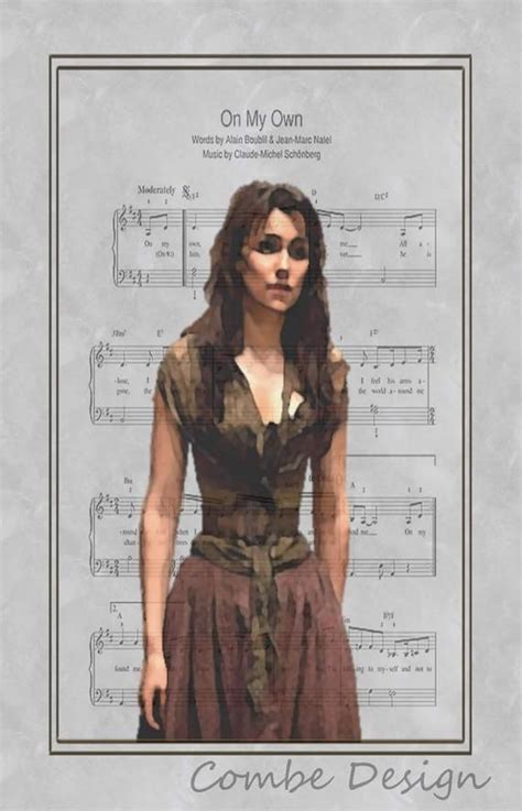 Les Miserables, On My Own, Eponine, Sheet Music, Musical, Print ...