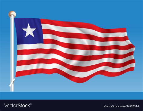 Flag of liberia Royalty Free Vector Image - VectorStock