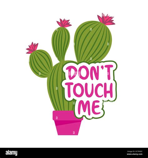 Hand touch cactus Stock Vector Images - Alamy