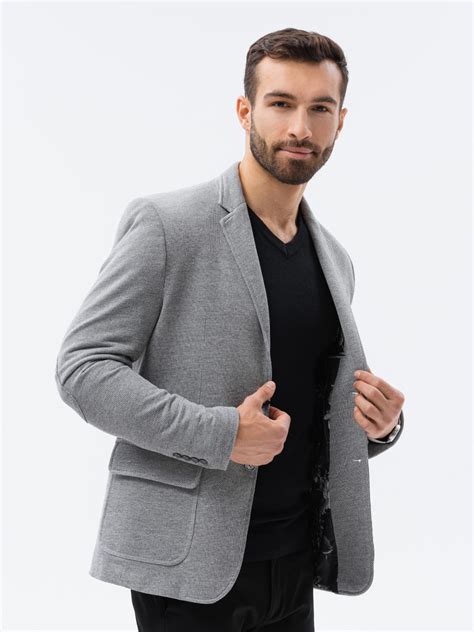 Men's casual blazer jacket M162 - grey | MODONE wholesale - Clothing For Men