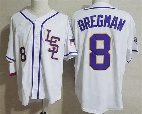 Vintage LSU Tigers Alex Bregman 8 Baseball Jerseys All Stitched Houston Astros | Baseball ...