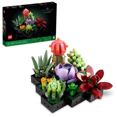 LEGO Icons Succulents 10309 Artificial Plants Set for Adults, Home ...