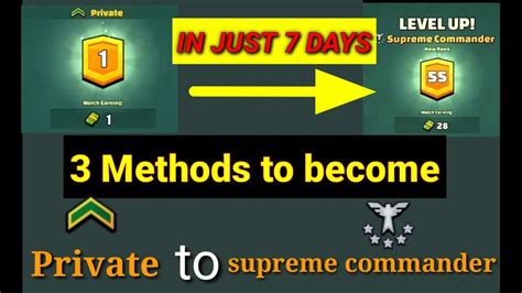 3 Methods to become supreme commander in just 7 days | Push you rank ...