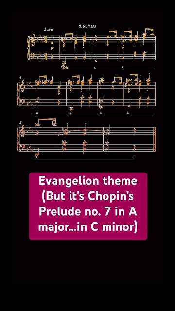 Evangelion theme, but it’s a Chopin prelude #evangelion #chopin # ...