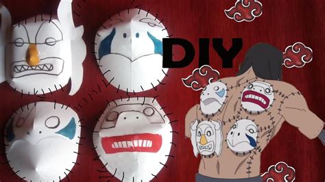 How to make Masks on back of Kakuzu | Made By Me | Full paper craft ...