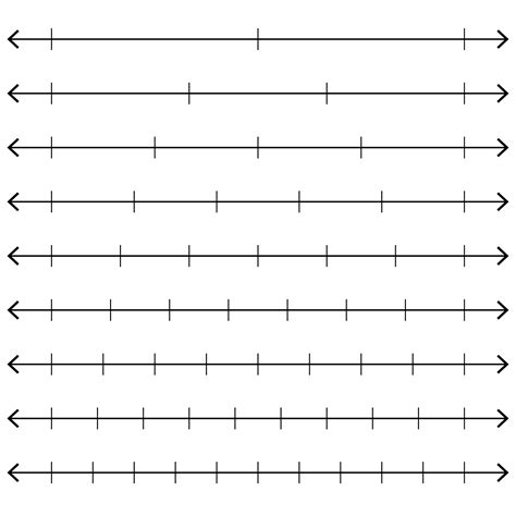 blank number lines for any activity by - printable blank number line templates for math students ...