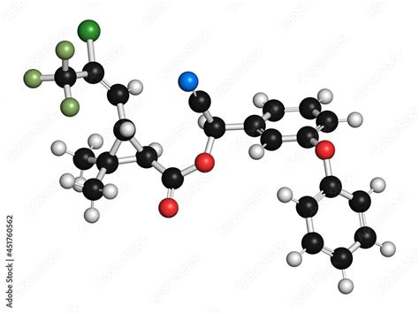 Cyhalothrin insecticide molecule, illustration Stock Illustration | Adobe Stock