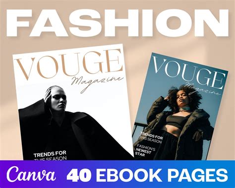 Fashion Magazine Template Canva Template Ebook Template Canva Magazine Canva Template Digital ...