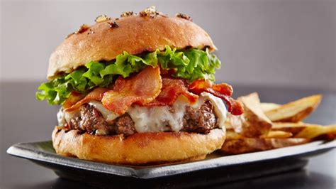 Grilled Bourbon Bacon Burgers Recipe - Tablespoon.com