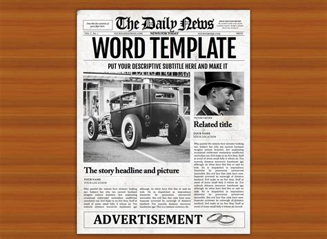 Old Newspaper Template Word Free – Ovrah.com