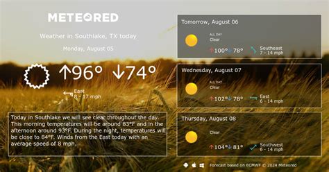 Southlake, TX Weather 14 days - Meteored