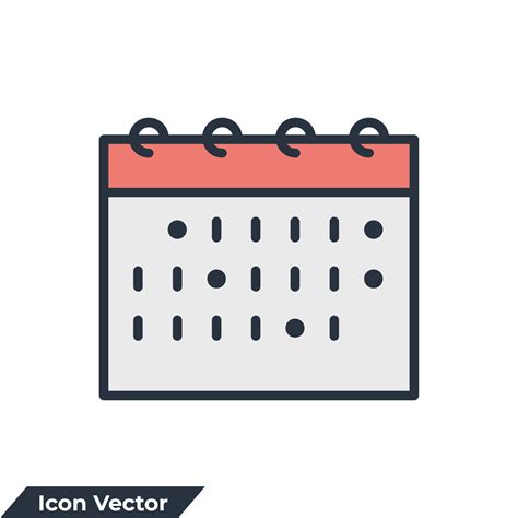 calendar icon logo vector illustration. calendar symbol template for ...