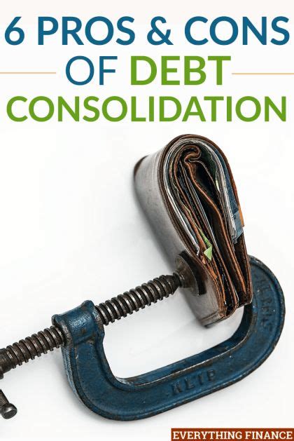 Pros and Cons of Debt Consolidation | Debt counseling, Debt relief, Debt