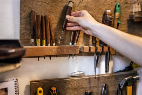 Luthier Tools in Traditional Workshop Stock Photo - Image of atelier ...