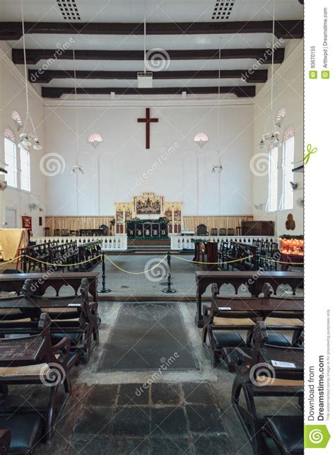 Interior of Christ Church is an 18th-century Anglican Church in the ...