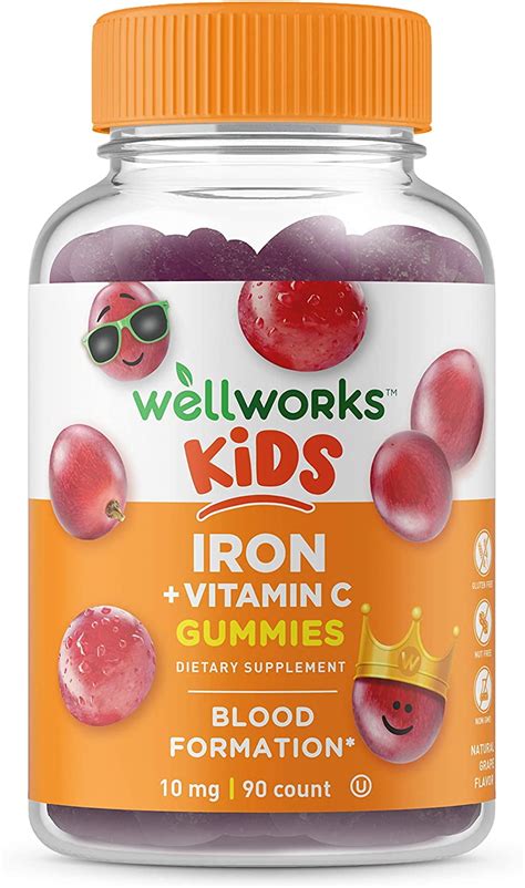 Lifeable Iron with Vitamin C for Kids – 10 mg – 90 Gummies - Walmart.com