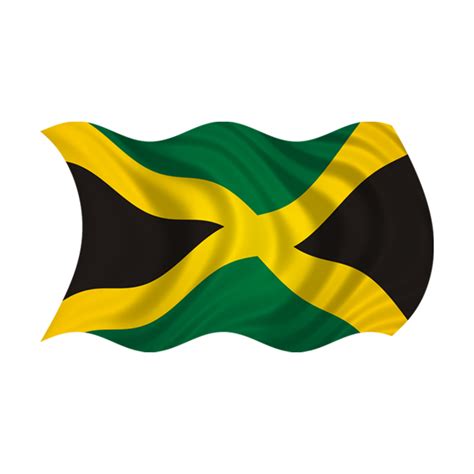 Jamaica Waving Flag Decal Jamaican Reggae Car Vinyl Sticker (RH ...