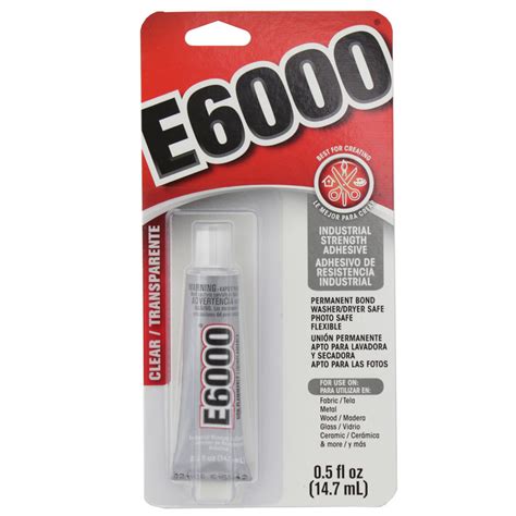 E 6000 Adhesive Super Strong Versatile Jewelry and Watch Clear Glue .5 ...