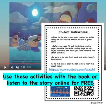 Snowmen At Night Read Aloud Activities Digital by TeachWithBri | TpT