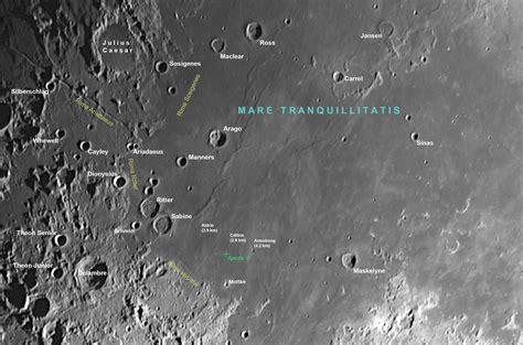 Moon: Mare Tranquillitatis and Apollo 11 landing site : r/astrophotography