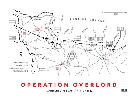 Operation Overlord Map | CIVVIESUPPLY | USA-Made | Veteran-Owned